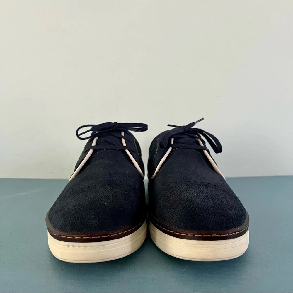 Johnston & Murphy Denby Navy Blue Suede Cap Toe Lace Up Oxford‎ Shoes